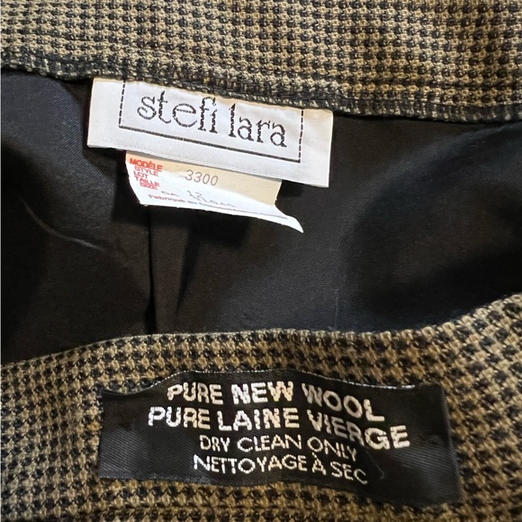 Vintage Houndstooth Wool Skirt - Made in Canada NWT - Picture 2 of 4